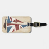 Étiquette À Bagage Voilier britannique de drapeau (Devant horizontal)