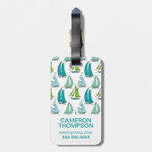 Étiquette À Bagage Voiliers faits sur commande de photo et de (Dos Vertical)