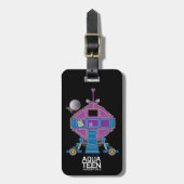 Étiquette À Bagage Voiture Aqua Ado Hunger Force Mooninites (Devant Vertical)