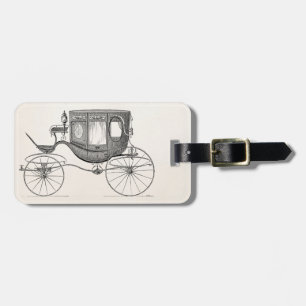 Étiquette À Bagage Voiture avec des erreurs hippomobile de chariot