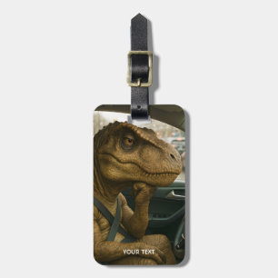 Étiquette À Bagage Voiture de conduite Imaginaire Dinosaur