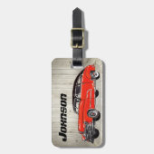 Étiquette À Bagage Voiture rouge classique de muscle - des véhicules (Devant Vertical)