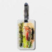 Étiquette À Bagage Voiture Vintage (Dos Vertical)