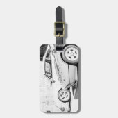 Étiquette À Bagage Voitures de luxe BnW (Devant Vertical)