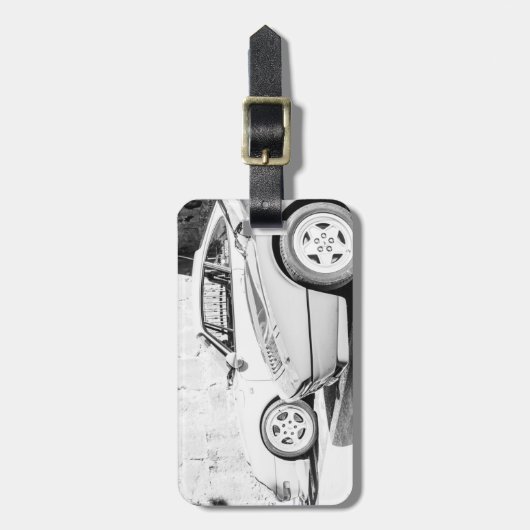 Étiquette À Bagage Voitures de luxe BnW (Devant Vertical)