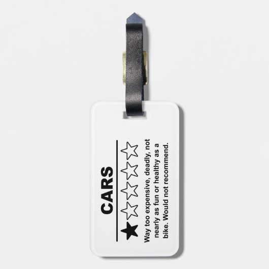 Étiquette À Bagage Voitures d'une étoile (Dos Vertical)