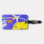 Étiquette À Bagage Vol aérien personnalisé (Dos horizontal)