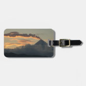 Étiquette À Bagage Volcan au coucher du soleil Alaska Attention (Devant horizontal)