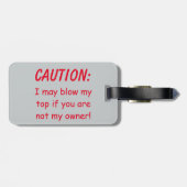 Étiquette À Bagage Volcan au coucher du soleil Alaska Attention (Dos horizontal)