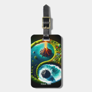 Étiquette À Bagage Volcan d'Imaginaire mignon Yin Yang