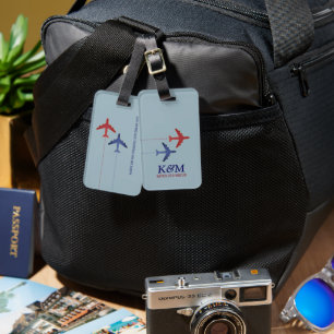 Étiquette À Bagage Voler ensemble Voyage d'avion