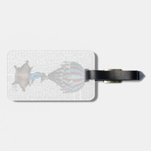 Étiquette À Bagage Voler Zebra (Dos horizontal)