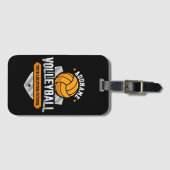 Étiquette À Bagage Volleyball AJOUTER TEXTE École Varsity Team Joueur (Devant Horizontal)