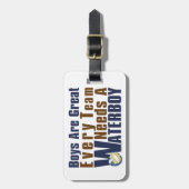 Étiquette À Bagage Vollyball Waterboy en bleu (Devant Vertical)