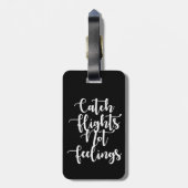 Étiquette À Bagage Vols Catch Pas Sentiments Citation, Femme Noire (Dos Vertical)