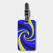 Étiquette À Bagage Vortex bleu (Devant Vertical)