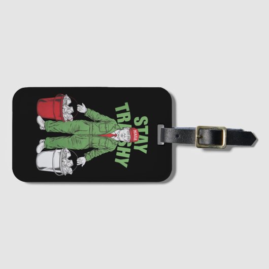 Étiquette À Bagage Vote Trump Garbage Man Stay Trashy 2024 Election (Devant Horizontal)