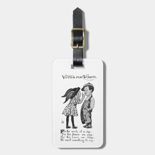 Étiquette À Bagage Votes Pour Les Femmes (Devant Vertical)
