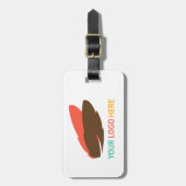 Étiquette À Bagage Votre bagage personnalisé par logo de société de (Devant Vertical)
