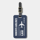 Étiquette À Bagage VOTRE LIGNE AÉRIENNE (personnalisable) (Devant Vertical)