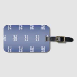 Étiquette À Bagage Votre logo simple en répétition dégradé bleu marin