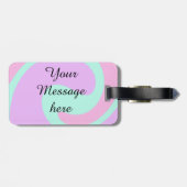 Étiquette À Bagage Votre message ici ajouter texte nom monogramme ros (Dos horizontal)