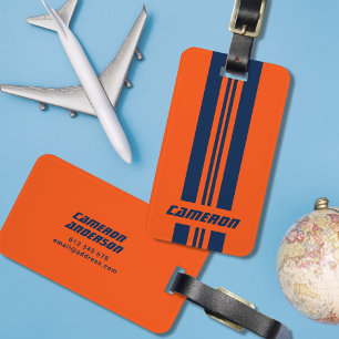 Étiquette À Bagage Votre nom Couleurs entièrement personnalisées Coul