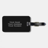 Étiquette À Bagage Votre nom et bandes de tissage modernes (Dos horizontal)