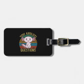 Étiquette À Bagage Vous Axolotl Questions Retro 90s Drôle Axolotl (Devant horizontal)