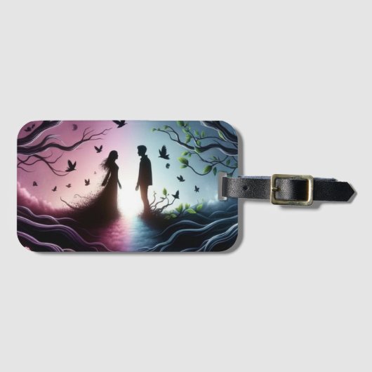 Étiquette À Bagage Vous et moi marquons (Devant Horizontal)