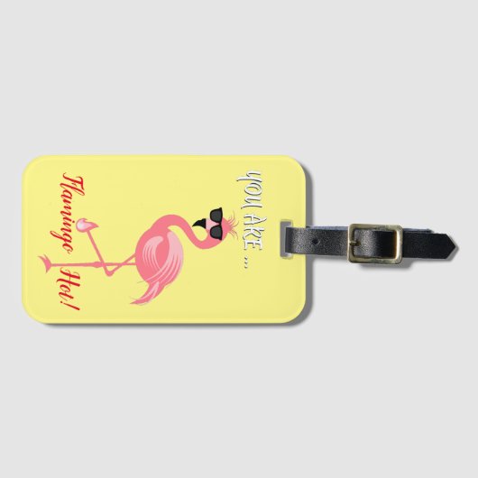 Étiquette À Bagage Vous Êtes Flamant rose Hot Thunder_Cove (Devant Horizontal)