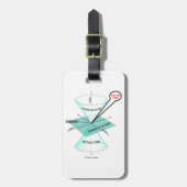 Étiquette À Bagage Vous Êtes Ici Light Cone Space Time (Physique) (Devant Vertical)