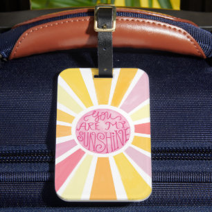 Étiquette À Bagage Vous Êtes Mon Soleil Aquarelle Lumineuse Bébé Cade