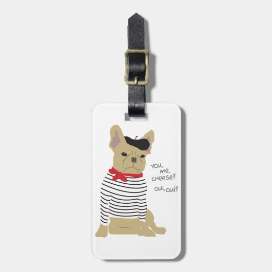 Étiquette À Bagage Vous, je, fromage ? (Devant Vertical)