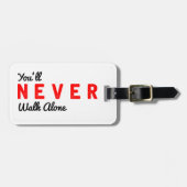 Étiquette À Bagage vous ne marcherez seul jamais (Devant horizontal)