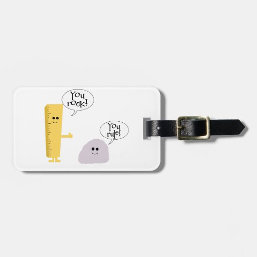 Étiquette À Bagage Vous vous basculez règle (Devant horizontal)