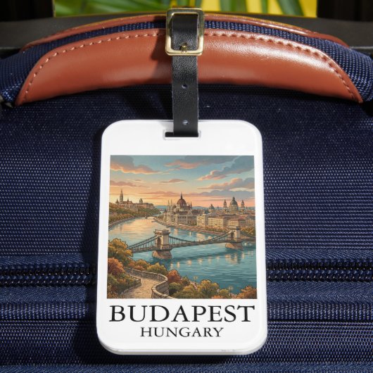 Étiquette À Bagage Voyage à Budapest Danube Rivière (Insitu Rectoal 2)