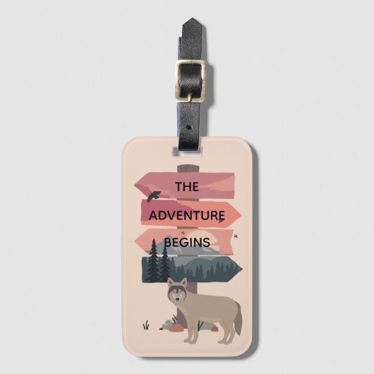 Étiquette À Bagage Voyage Aventure Début Voyage Poster sauvage (Devant Vertical)