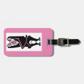 Étiquette À Bagage Voyage - Black BAT - Halloween - Goth - Faune - (Devant horizontal)