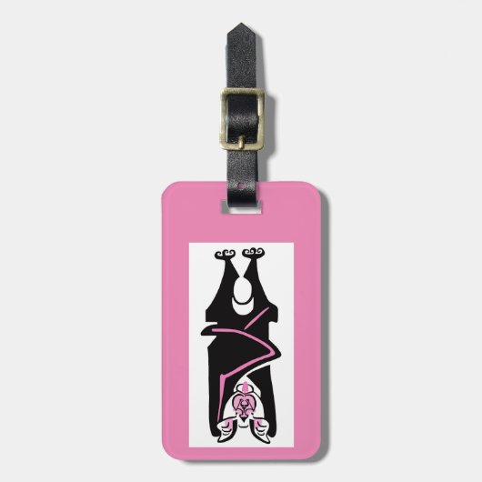 Étiquette À Bagage Voyage - Black BAT - Halloween - Goth - Faune - (Devant Vertical)