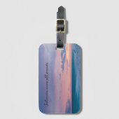Étiquette À Bagage Voyage cadeau à thème avec photo de plage (Devant Vertical)