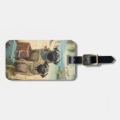 Étiquette À Bagage Voyage carlin en couple (Devant horizontal)