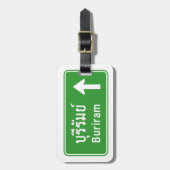 Étiquette À Bagage Voyage de Buriram ⚠ Thaïlande ⚠ (Devant Vertical)