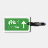 Étiquette À Bagage Voyage de Buriram ⚠ Thaïlande ⚠ (Dos horizontal)