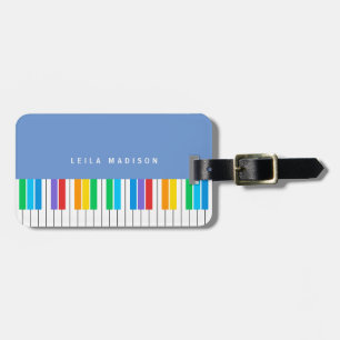 Étiquette À Bagage Voyage de clavier de piano coloré