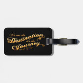 Étiquette À Bagage Voyage de destination - txt (Dos horizontal)