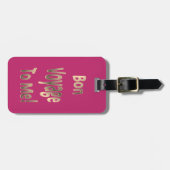 Étiquette À Bagage Voyage de fève à MOI 02 personnalisés (Devant horizontal)