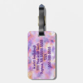Étiquette À Bagage Voyage de fille, Boho, étiquette de bagage personn (Dos Vertical)