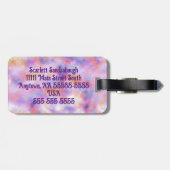 Étiquette À Bagage Voyage de fille, Boho, étiquette de bagage personn (Dos horizontal)