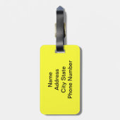 Étiquette À Bagage Voyage de fleurs d'orchidées jaunes (Dos Vertical)